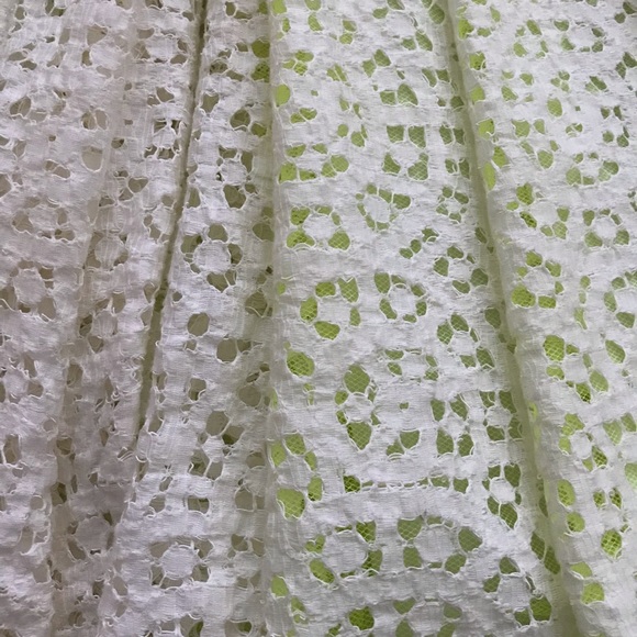 Bonnie Young Designer Neon Yellow + Lace Dress